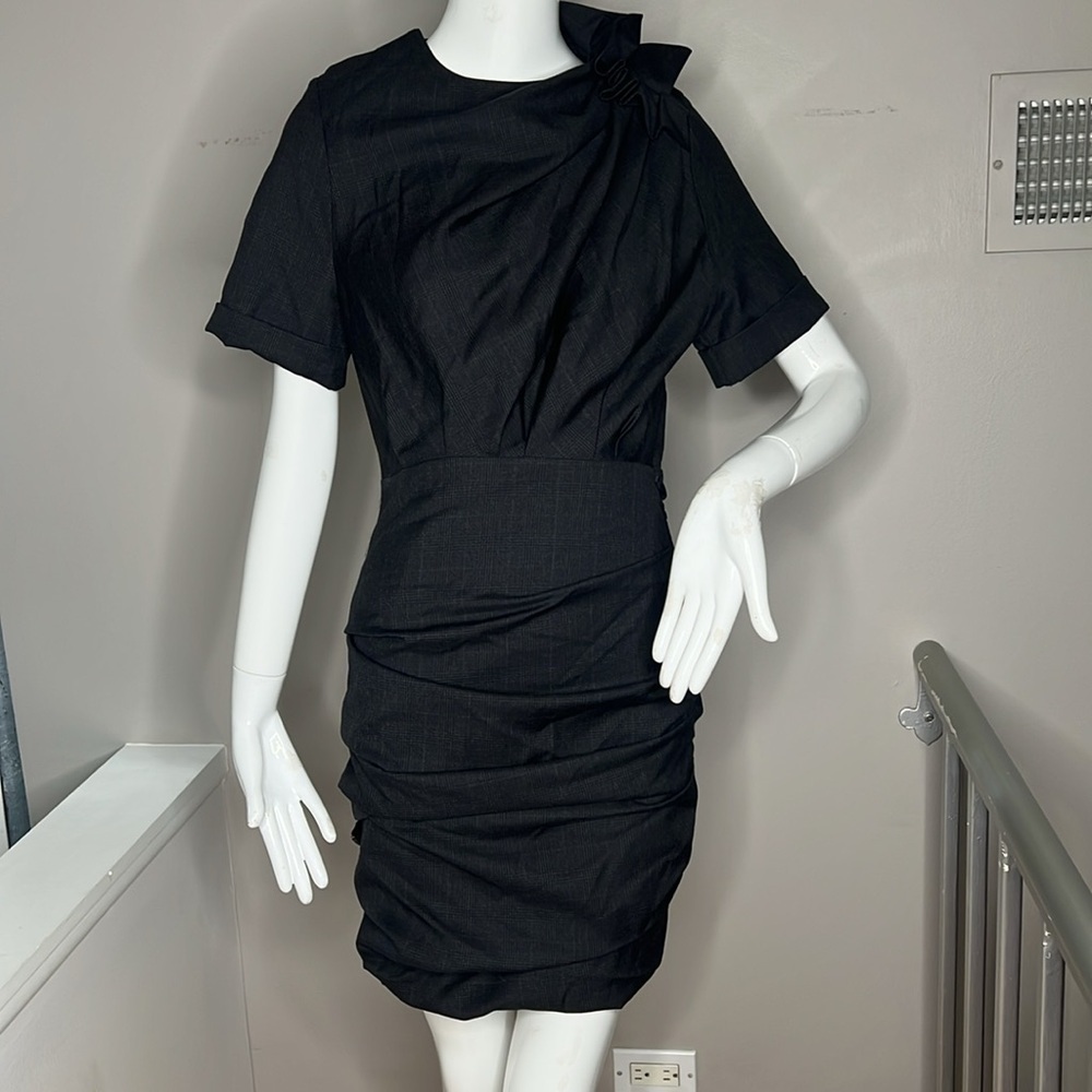 Isabel Marant ÉTOILE Sz 36/2 Asymmetric Gathered Dress In Grey